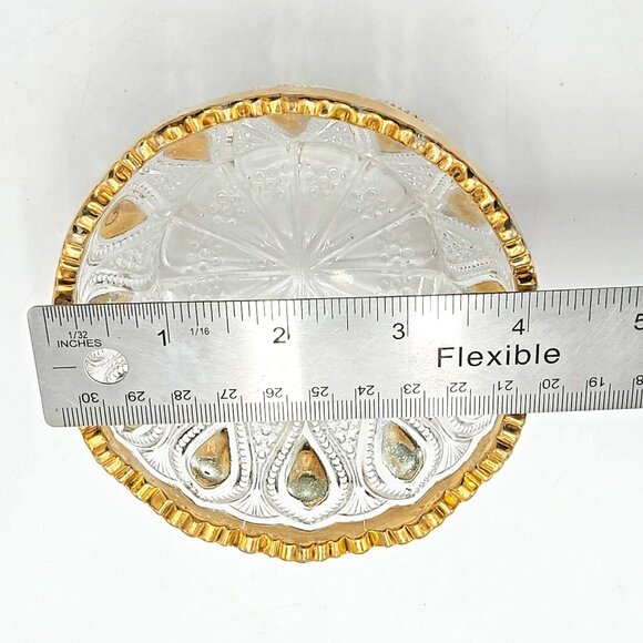 Northwood Glass-New Jersey Pattern 1900 EAPG  Bowls Set of 4 - Molded-Gold Trim - Picture 4 of 7